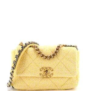 Chanel 19 Flap Bag Quilted Tweed Medium #231087C47B